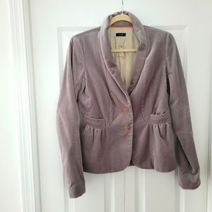 JCrew Velvet Peplum Blazer, Size 6